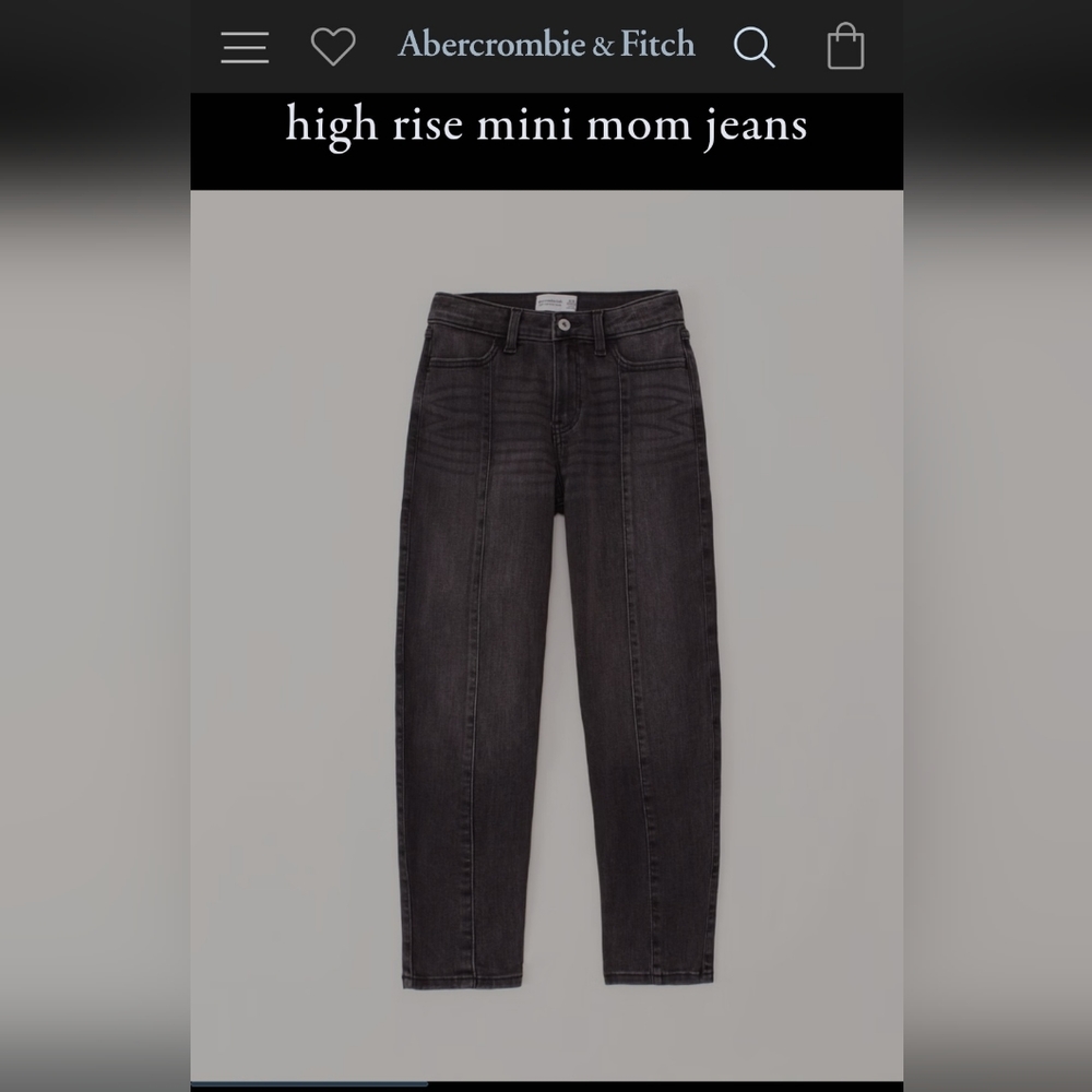 Abercrombie High rise mini mom jeans